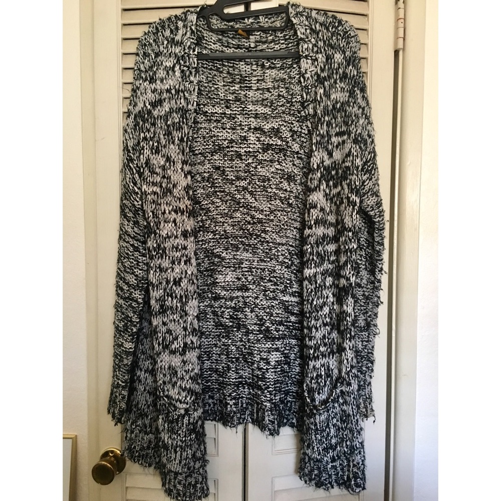 Black and white cardigan
